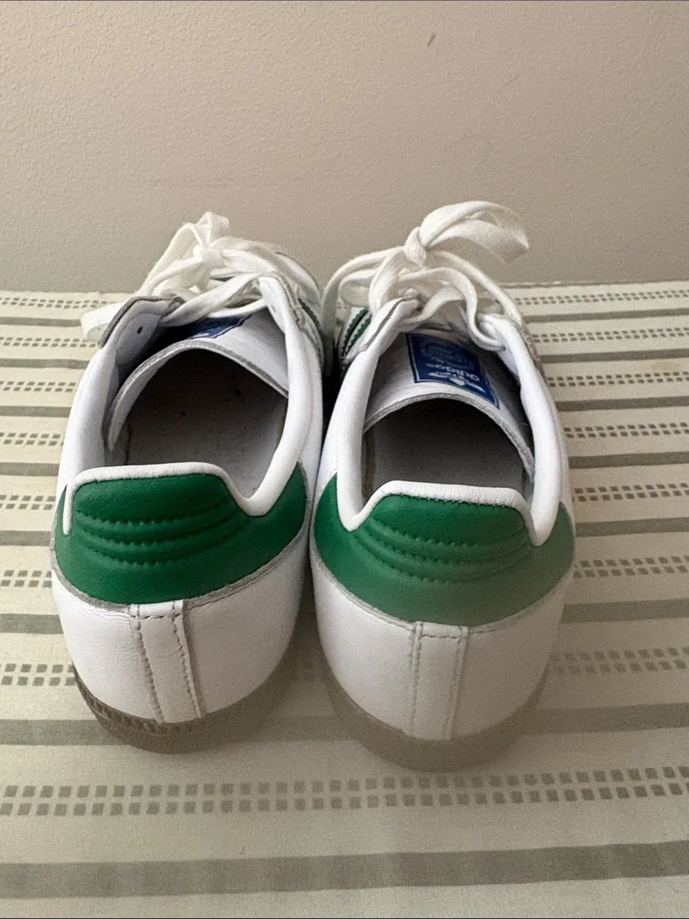 Adidas Samba women’s  White & Green Athletic Shoes